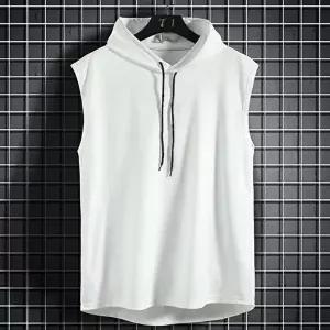 [모로엠]남성 쿨원단 후드 민소매 티셔츠 ON-TS5-QWFN3BP3