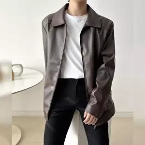 [모로엠]남성 라이더 가죽 블루종 점퍼 ON-JUA-QWFN0Y0L