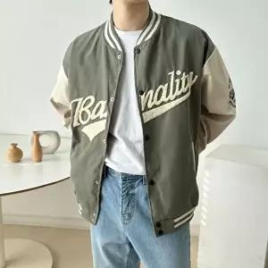 [모로엠]남성 캐주얼 간절기 바시티 점퍼 ON-JUA-QWFN16A6