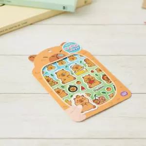 폭신폭신 카피바라 스티커놀이 리무버블 캐릭터 다꾸 붙였다떼었다 반짝이 꾸미기 핸드폰 스티커