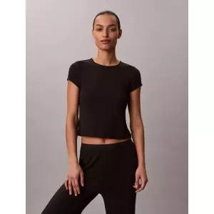 캘빈클라인 언더웨어 QS7618-UB1여성 모달 립 반팔 티 130021