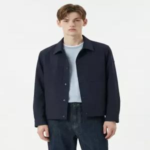 헤지스 남성 26SS [PREMIUM] 네이비 기능성 트러커 자켓 HZJU6B406N2