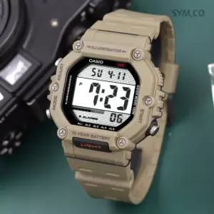 카시오 AE-1600H-5A 빅 디스플레이 10년전지 100미터방수 군인 스포츠 남자 우레탄 시