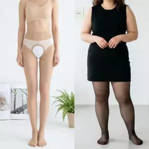 여성 Y존 밑트임 팬티스타킹 5개 고탄력 빅사이즈 투명 얇은 스타킹 0데니아 검정 커피 살색