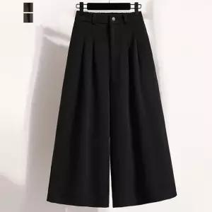 [페이릿][페이릿] [88까지]디로 앞주름 핀턱 뒷밴딩 빅와이드 모직 팬츠