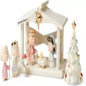 레녹스 895265 피너츠 더 크리스마스 대회 크레치 8종 세트