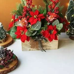 [RIZPICK]빈티지 크리스마스 연말 테이블 조화 장식 인테리어 조화화분