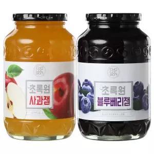 초록원 블루베리잼1kg + 사과잼1kg