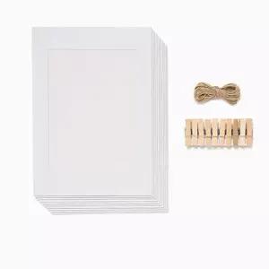 포토액자 종이액자세트 10장 나무집게 마끈 사진걸이