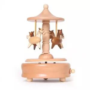 오르골 원목오르골 태엽오르골 움직이는 회전목마 뮤