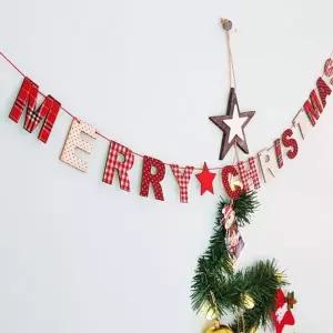 소 크리스마스리스 장식 글자우드가랜드 크리스마스