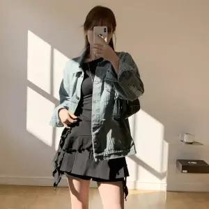 여자 박시핏 환절기 FW 트렌디 진 SS 워싱 빈티지 자켓