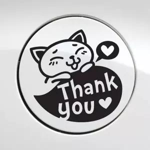 땡큐 야옹이 자동차 주유구스티커-블랙