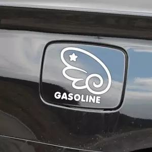 천사날개 가솔린우측 자동차 주유구스티커-화이트