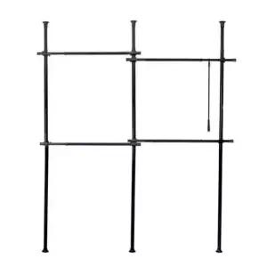 [생활] 고정식행거 4단 기둥 옷행거 행거 행거봉 블랙