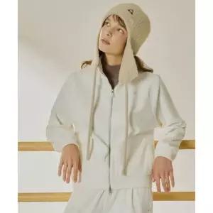 르꼬끄 LECOQ 여성 루즈핏 벨듀로이 하이넥 집업 - 아이보리 QQ422OFTO3 QQ422OFTO3_IVY0 464588