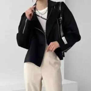 [옷은날개] 여성코트 숏 캐주얼 가디건 라이더 코트 모직 스타일