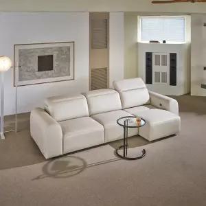 톰버 4인 무빙 슬라이드 리클라이너 전체 천연가죽 소파