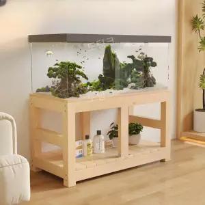 어항 축양장 원목 수조 다이 선반 받침대 어항선반 프레임 비바리움 구피 거북이