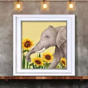 [골드스마일]코끼리 그림 액자 30W 2ELE1