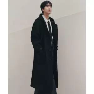 매장정품 DRAW FIT 드로우핏 [오정규X드로우핏] 오버사이즈 울 후드 코트 [BLACK] DFCT4401BK 1366929