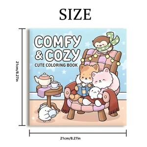 편안하고 아늑한 성인을 위한 귀여운 색칠하기 책 파티와 생일을 완벽한 선물