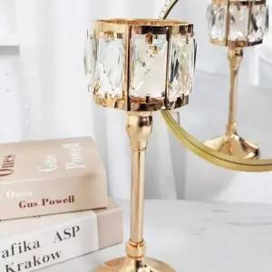 골드 크리스탈 M 빈티지소품 캔들홀더 빈티지촛대 촛