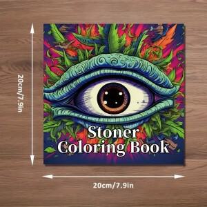 1pc 아트 색칠하기 책 원래 업그레이드 된 종이 두꺼운 22 페이지 Stoner 휴일 파티를위한 선물