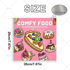 성인을 위한 맛있는 음식 색칠북 귀엽고 아늑한 일상 활동으로 휴식을 취할 수 공간 색칠하기)