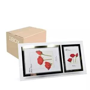 깔끔한 품질 국산 크리스탈 2단액자(3R+5R) 1박스(24개) 사진액자