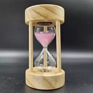 [골드스마일]원목 모래시계 타이머 유리 탁상시계 사우나 5분