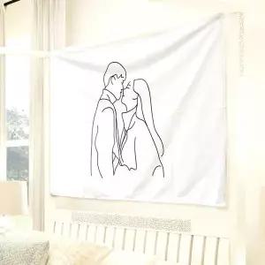 [골드스마일]문가리개 포스터 천포스터 인테리어 허그M 패브릭