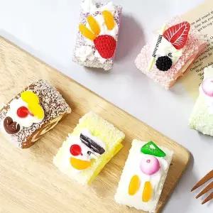 [골드스마일]음식모형 롤케익 6구 카페 디지트 모형