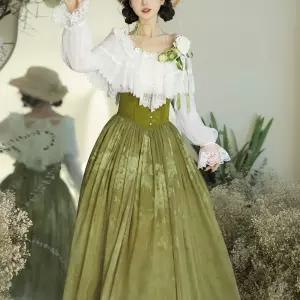 요정 유럽풍 공주님 플로럴 레이스 베이비돌 연극 무대의상