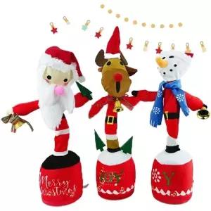 행사크리스마스인형 녹음기능 춤추는인형 120곡 산타인형 34cm