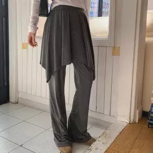 여자 클래식 코지 언발 캐쥬얼 랩 치마바지