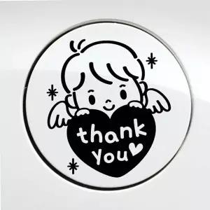 [콩심팥심]자동차 주유구스티커 블랙 데칼 혼유방지 트렁크