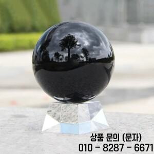 자연 검은 흑요석 구 대형 크리스탈 공 치유 돌 보석 30/40/50mm 장식 홈
