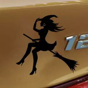 주유구스티커 빗자루마녀 블랙 차량꾸미기스티커 30대