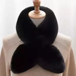 여성 심플 페이크 퍼 목도리 머플러 쁘띠 털목도리