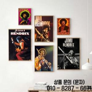 J Jimi Hendrix Kraft Papper 포스터 프리미엄 주름 미적 벽 예술은 거실 홈 장식을 위해 디자인되었습니다