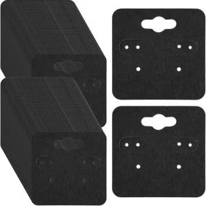 주얼리 판매용 울리게이 100Pc 귀걸이 카드 디스플레이 홀더 구멍이 뚫린 종이 걸이 보석 블랙