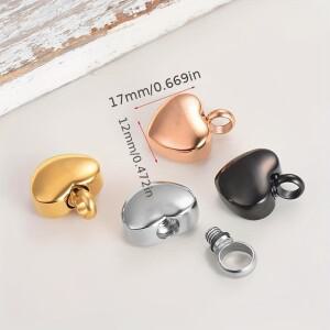 스테인레스 스틸 작은 심장 로켓 매력 기념 유골 항아리 목걸이 쥬얼리  선물