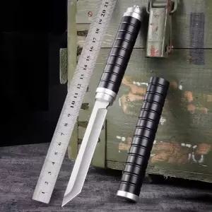 캠핑용 접이식 칼 등산용 호신용칼  너드밤나무 A