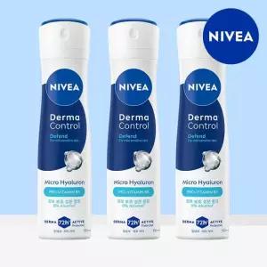 니베아 데오드란트 더마컨트롤 디펜드 스프레이 150ml 3개