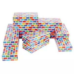 단단한 컬러 종이벽돌 블록 40pcs 선물 어린이블록 6개월장난감 교구블록 장난감블럭