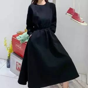 맨투맨 허리 밴딩 롱 원피스 스커트치마 예쁜스커트