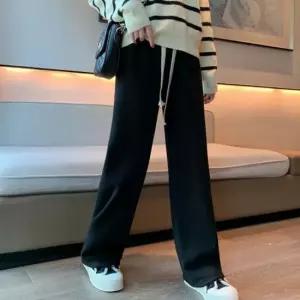 데일리 여자 스웨이드 기모 코듀로이 밴딩 팬츠