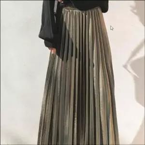 여성 롱치마 밴딩스커트 반짝이 플리츠 스커트 주름치마