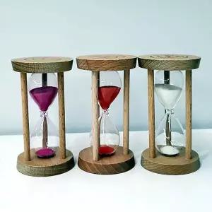 [콩심팥심]우드 클래식 원목 3분 무소음 모래시계